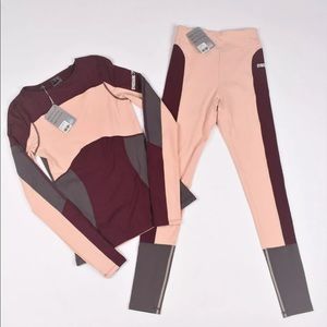 Gymshark illusion Rainy blush nude workout set